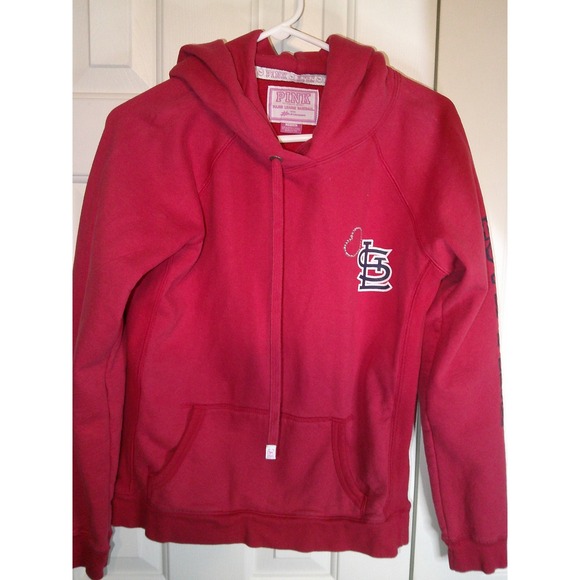 Rare Vintage PINK Victoria's Secret Cardinals Bling Hoodie MLB Cardinals‎ Medium - Picture 1 of 3